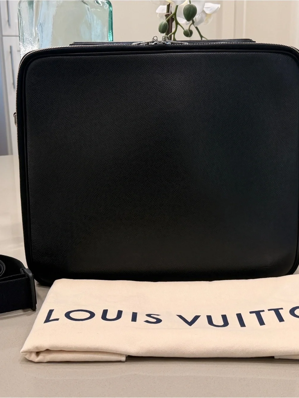 Louis Vuitton Vintage Port Ordinateur Odessa Aldoise Briefcase in Taiga Leather